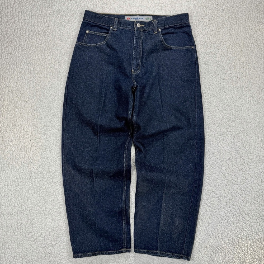 Anchor Blue Baggy Men's 38x30 (Actual 36x29.5) Y2K Skater Streetwear Urban Style